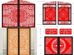 Bộ sưu tập 7 mẫu bản vẽ 2 cánh trống đồng cắt cnc