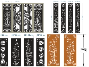 Bộ sưu tập 7 mẫu bản vẽ cổng cây trúc