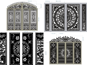 Bộ sưu tập 7 mẫu cổng 4 cánh nhà phố