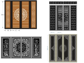 Bộ sưu tập 7 mẫu cổng 4 cánh trống đồng hiện đại