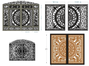 Bộ sưu tập 7 mẫu cổng trống dồng 2 cánh mới nhất