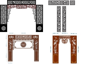 Bộ sưu tập 9 mẫu vách ngăn phòng thờ CNC