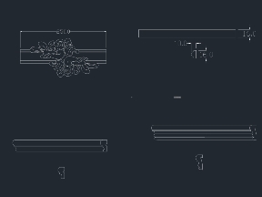 Bộ sưu tập Autocad thiết kế tổng hợp 4 mẫu Phào chỉ chi tiết nhất