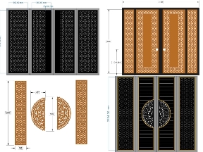 Bộ sưu tập Bộ sưu tập 10 mẫu cổng 4 cánh bông tuyết hot