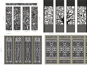 Bộ sưu tập Bộ 10 mẫu catalogue cổng 4 cánh nhà phố hiện đại