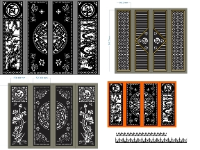 Bộ sưu tập Bộ 10 mẫu Cổng 4 cánh tài lộc cnc mới nhất