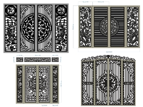 Bộ sưu tập Bộ 10 mẫu cổng 4 cánh thiết kế đẹp nhất