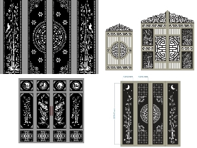 Bộ sưu tập Bộ 5 mẫu cổng 4 cánh trúc cnc mới đẹp mắt