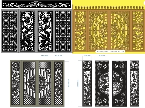 Bộ sưu tập Bộ 5 mẫu Cổng rồng 4 cánh tuyệt đẹp mắt
