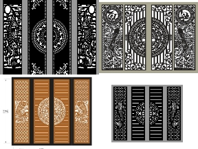 Bộ sưu tập Bộ 15 Mẫu Cổng 4 Cánh Cá Chép Hóa Rồng