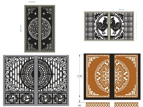 Bộ sưu tập Bộ 16 mẫu cổng 2 cánh mới nhất