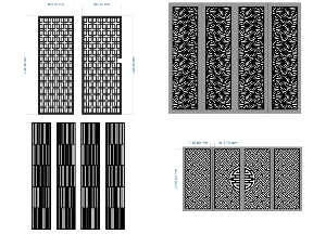 Bộ sưu tập Bộ 10 mẫu cổng 4 cánh nhà phố hot