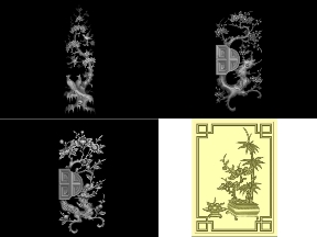 Bộ sưu tập Bộ 5 mẫu Jdpaint CNC Tứ quý cúc đẹp mắt