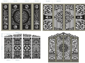 Bộ sưu tập Bộ 6 mẫu cổng 4 cánh đẹp