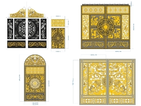 Bộ sưu tập Bộ 6 mẫu cổng tứ linh mới