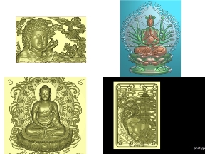 Bộ sưu tập Bộ 6 mẫu Phật giáo thiết kế trên phần mềm jdpaint