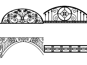 Bộ sưu tập Bộ 7 thiết kế Hàng rào CNC 2D trên Autocad miễn phí