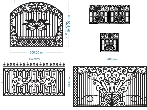 Bộ sưu tập Bộ file cnc hàng rào trang trí ngoại thất