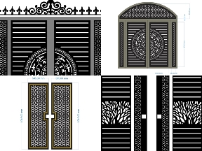 Bộ sưu tập Download trọn bộ 10 mẫu cổng 2 cánh bông tuyết mới nhất