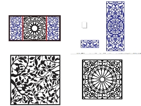 Bộ sưu tập Bộ sưu tập 4 mẫu Giếng trời CNC đẹp