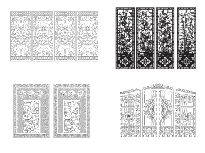 Bộ sưu tập Bộ sưu tập 6 bản vẽ Cổng thiết kế cad và corel mới nhất