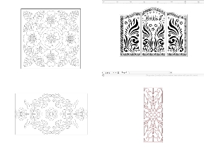 Bộ sưu tập Bộ sưu tập 9 mẫu Hàng rào CNC 2D thiết kế trên Corel