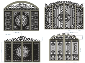 Bộ sưu tập Bộ Sưu Tập Cổng 2 Cánh Vòm Uốn Lượn
