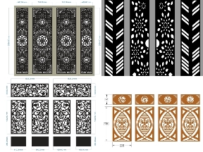 Bộ sưu tập Bộ Sưu Tập Cổng 4 Cánh Hoa Hiện Đại