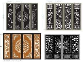 Bộ sưu tập Bộ Sưu Tập Cổng 4 Cánh Sen - Trúc Sang Trọng