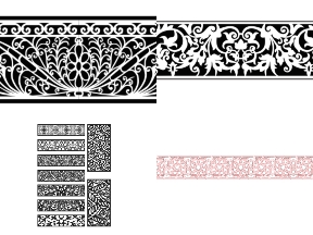 Bộ sưu tập Bộ thiết kế 5 mẫu CNC Lan Can trên Corel và Autocad