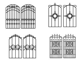 Bộ sưu tập Bộ thiết kế 5 mẫu Hàng rào CNC thiết kế đơn giản trên Autocad và Corel