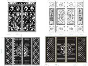 Bộ sưu tập BST 6 mẫu cổng 4 cánh trống đồng