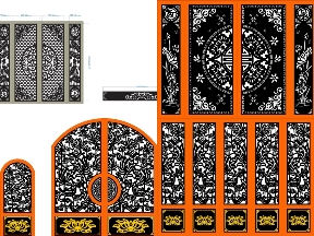 Bộ sưu tập BST 8 mẫu cổng họa tiết hoa sen