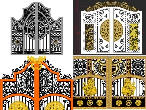 Bộ sưu tập Tổng hợp bộ 5 mẫu cổng 2 cánh biệt thự mới