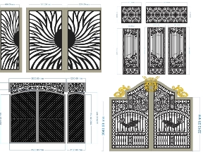 Bộ sưu tập Bộ sưu tập 5 mẫu Cổng 2 cánh Chính và phụ CNC hot nhất