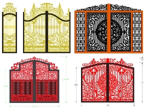 Bộ sưu tập BST tổng hợp 10 mẫu cổng 2 cánh có vòm