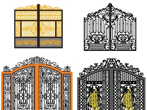 Bộ sưu tập Bộ sưu tập tổng hợp 10 mẫu cổng 2 cánh có vòm