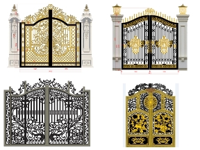 Bộ sưu tập Bộ sưu tập 10 mẫu cổng 2 cánh có vòm cnc mới nhất