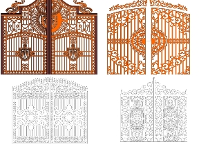 Bộ sưu tập Bộ sưu tập 10 mẫu cổng 2 cánh có vòm hot hiện nay