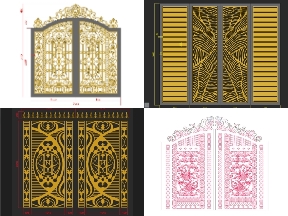 Bộ sưu tập Bộ sưu tập 10 mẫu Cổng 2 cánh nhà phố giá rẻ