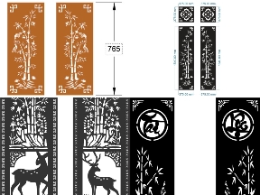 Bộ sưu tập BST 10 mẫu Cổng 2 cánh Trúc