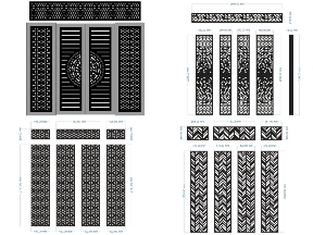 Bộ sưu tập Bộ sưu tập 10 mẫu Cổng 4 cánh có ô thoáng hot nhất