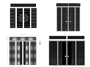 Bộ sưu tập Tổng hợp 10 mẫu Cổng 4 cánh có ô thoáng mới nhất