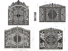 Bộ sưu tập Bộ sưu tập 10 mẫu Cổng 4 cánh có vòm tuyệt đẹp