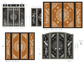 Bộ sưu tập Tổng hợp trọn bộ 10 mẫu Cổng 4 cánh hoa sen đẹp mắt