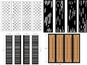 Bộ sưu tập Bộ sưu tập 10 mẫu cổng 4 cánh hoa văn đơn giản mới nhất file cad