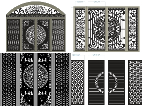 Bộ sưu tập Download bộ 10 mẫu Cổng 4 cánh mẫu đẹp nhất