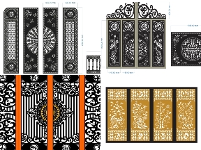 Bộ sưu tập Tải ngay tổng hợp 10 mẫu Cổng 4 cánh phát tài phát lộc cnc