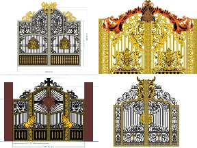 Bộ sưu tập Bộ sưu tập 5 mẫu Cổng biệt thự 2 cánh