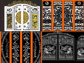 Bộ sưu tập Bộ sưu tập 5 mẫu Cổng tài lộc 4 cánh mới nhất